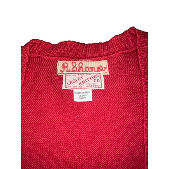Lasley Knitting Co. New Wool sweater vest Vintage 1940's  /1950s RARE - Picture 3 of 6